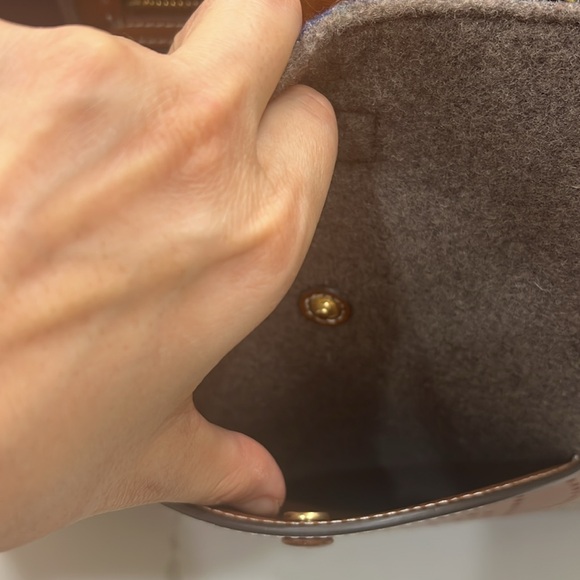 Tory Burch Ella Wool Blend Felt tote. Grey color. - Picture 7 of 8